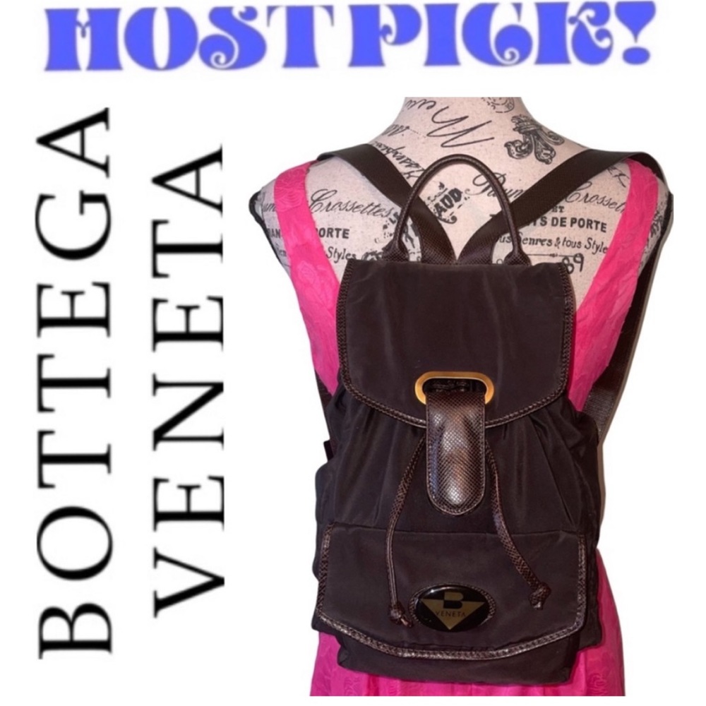 Bottega Veneta Backpack Authentic Rare Mini Chocolate Brown Preowned